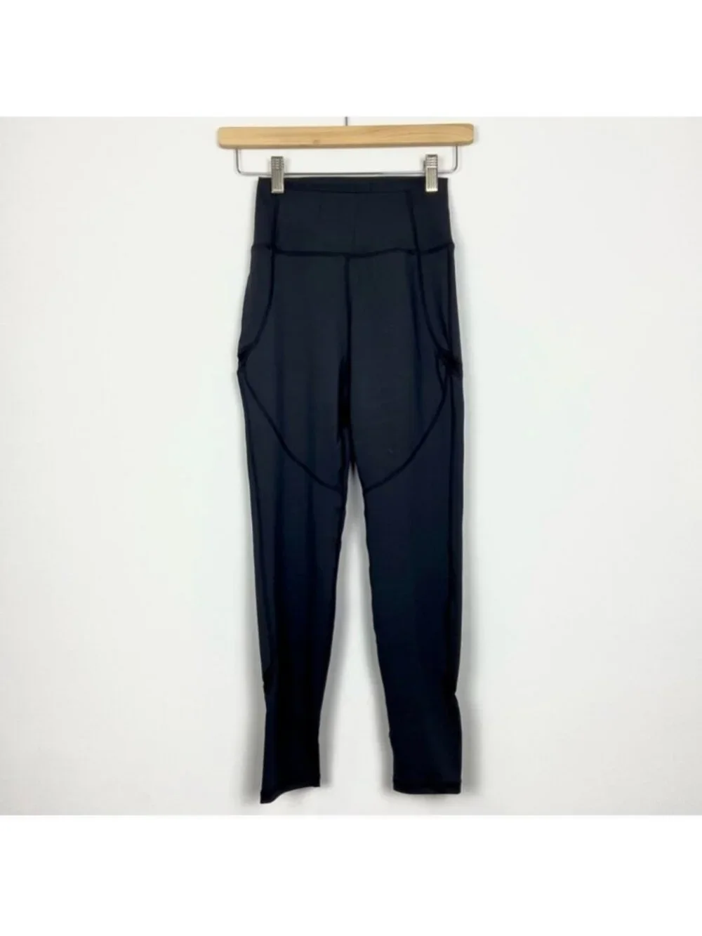 BuffBunny Black high rise Leggings with mesh
